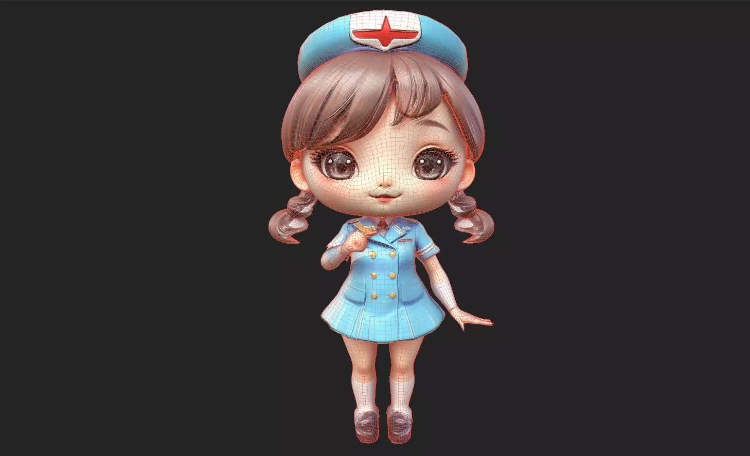 Chibi Adventure Heroes Pack 6 Low-poly 3D model_81