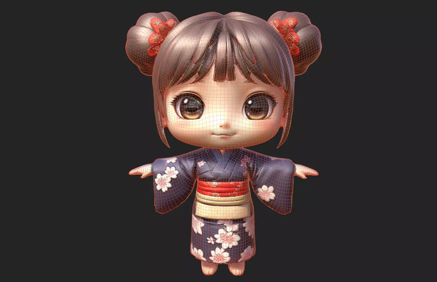 Chibi Adventure Heroes Pack 6 Low-poly 3D model_84