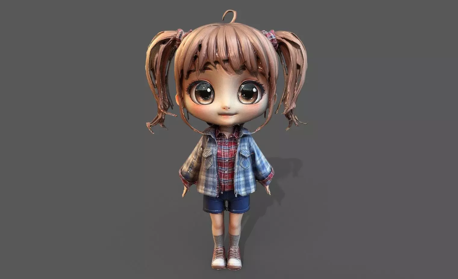 Chibi Adventure Heroes Pack 6 Low-poly 3D model_16