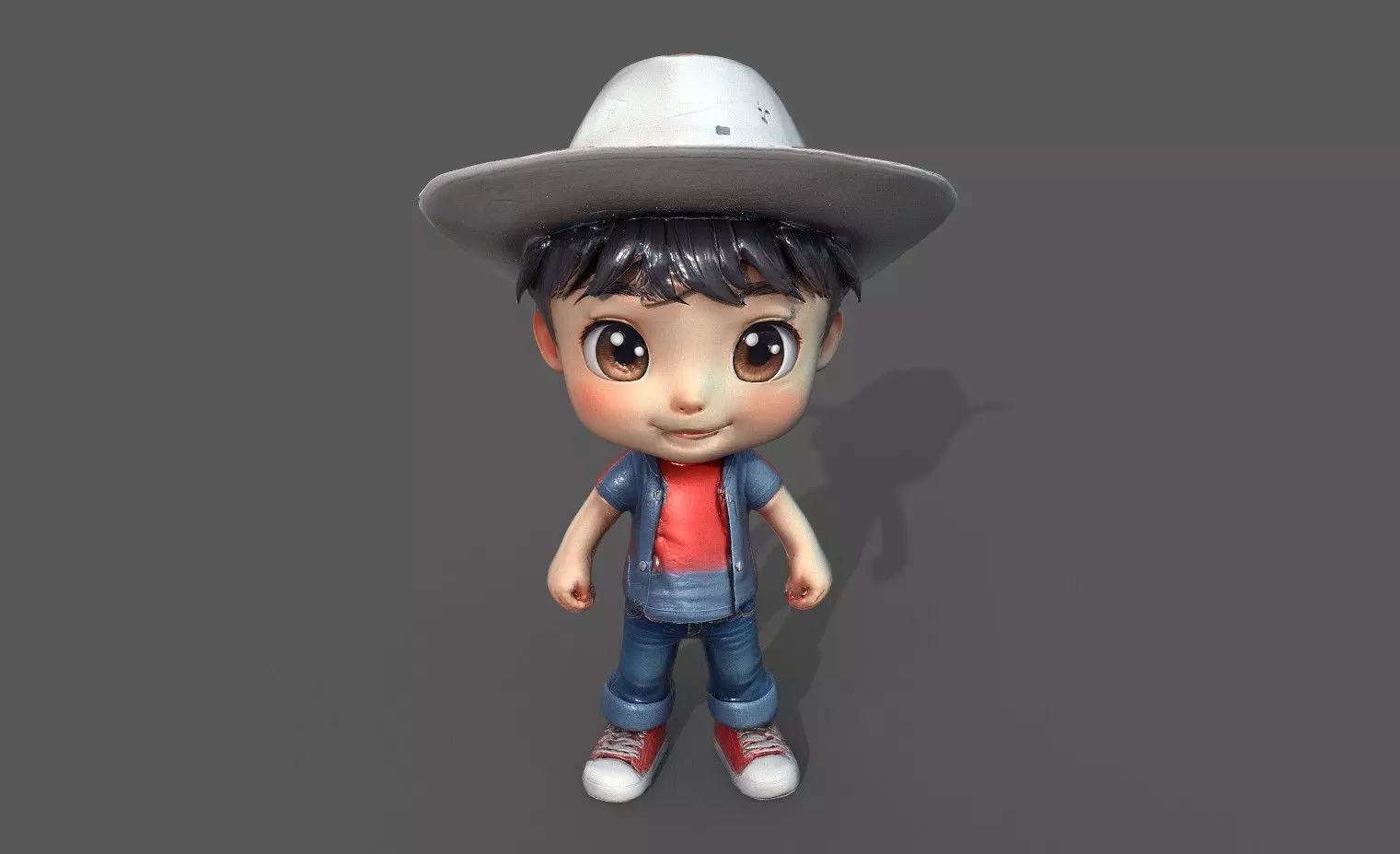 Chibi Adventure Heroes Pack 6 Low-poly 3D model_12