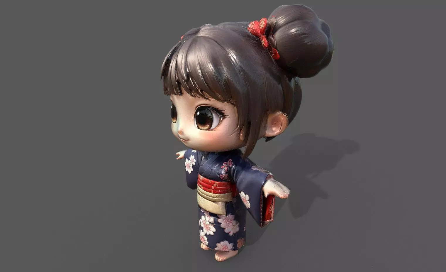 Chibi Adventure Heroes Pack 6 Low-poly 3D model_31