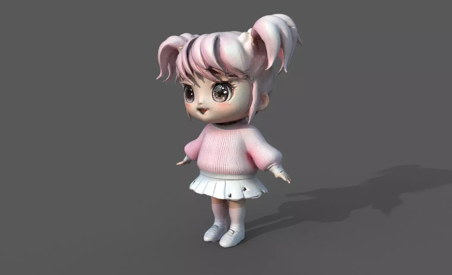 Chibi Adventure Heroes Pack 6 Low-poly 3D model_33