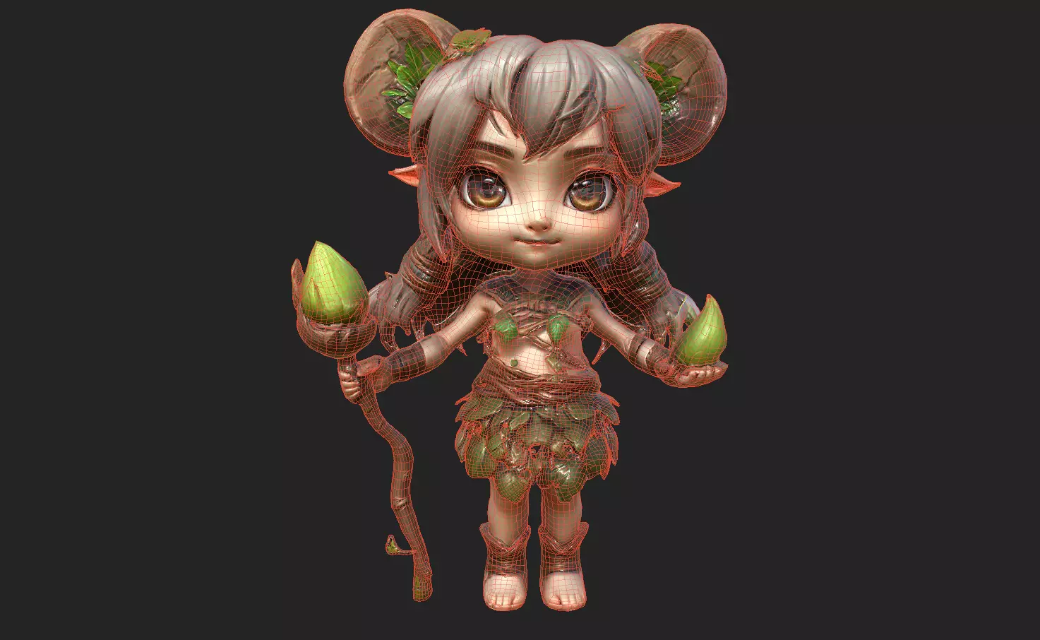 Chibi Adventure Heroes Pack 6 Low-poly 3D model_74