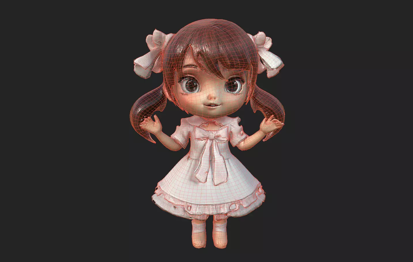 Chibi Adventure Heroes Pack 6 Low-poly 3D model_88