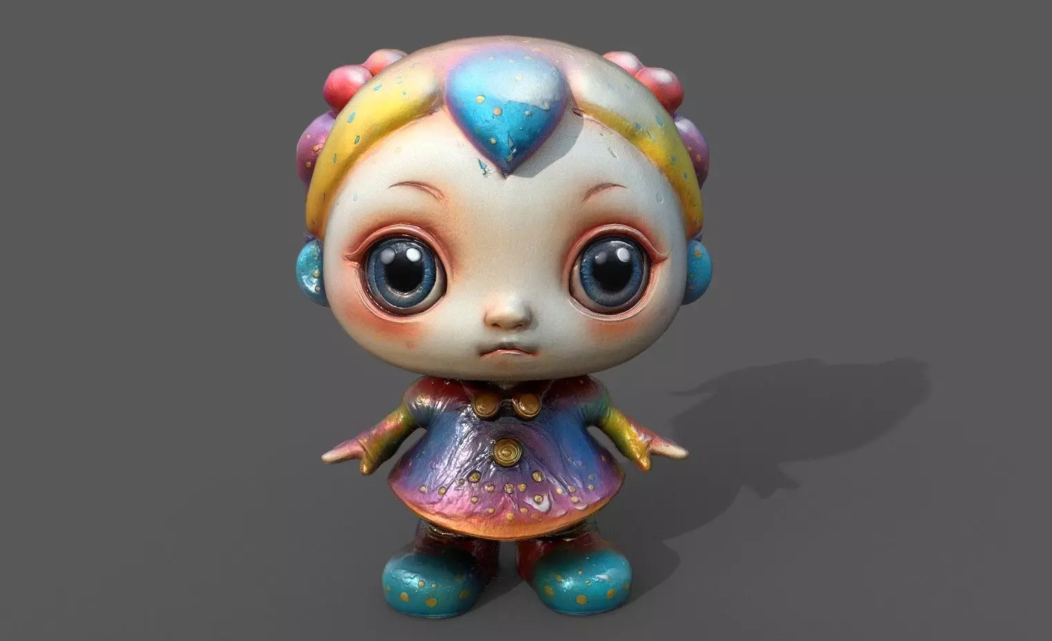 Chibi Adventure Heroes Pack 6 Low-poly 3D model_19