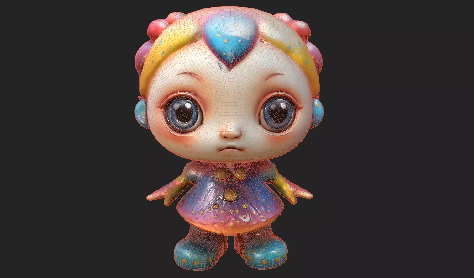 Chibi Adventure Heroes Pack 6 Low-poly 3D model_90