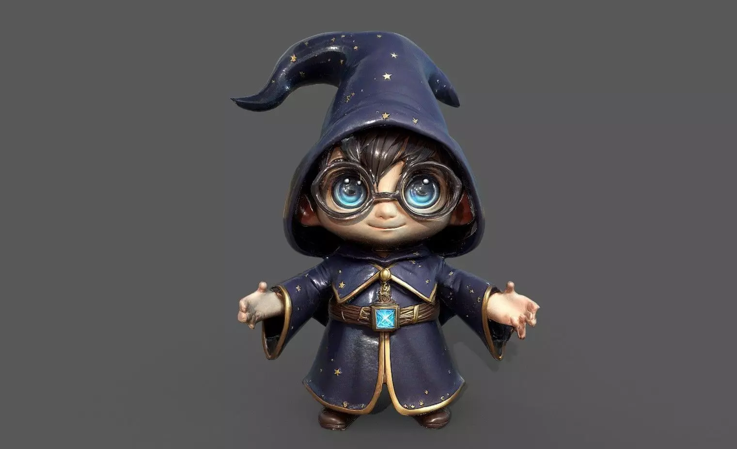 Chibi Adventure Heroes Pack 6 Low-poly 3D model_5