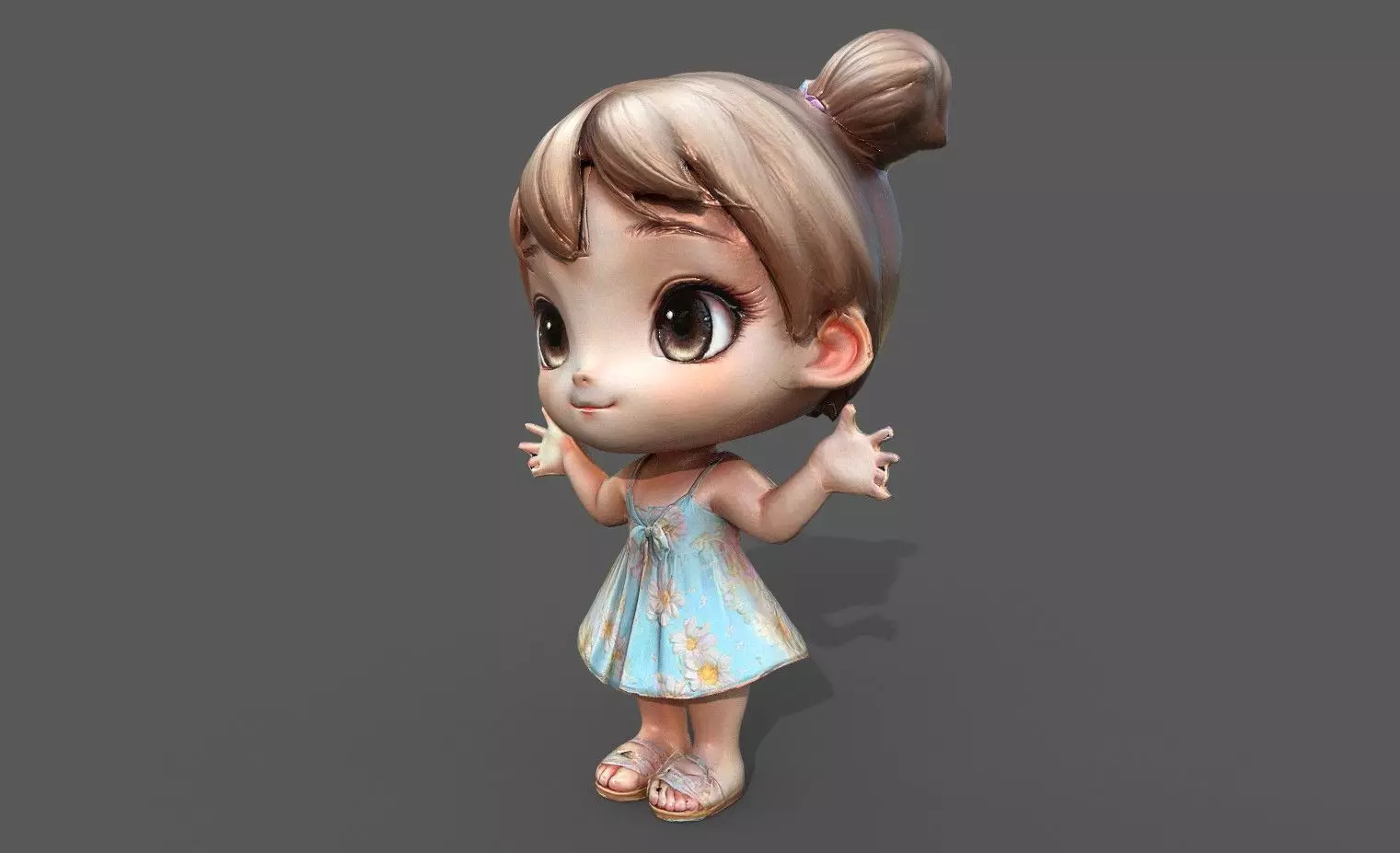 Chibi Adventure Heroes Pack 6 Low-poly 3D model_25