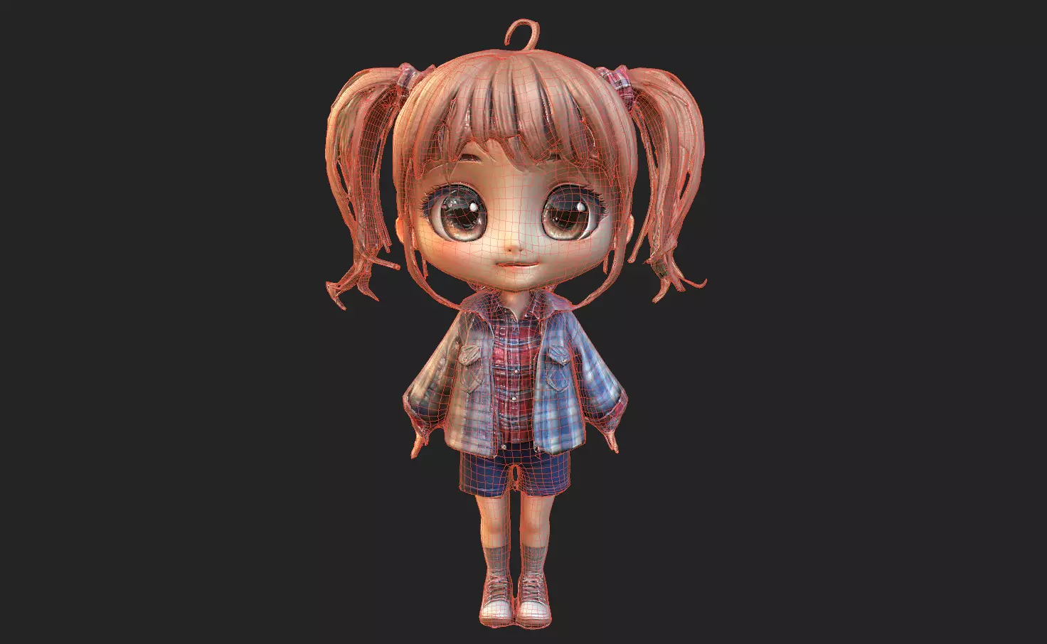 Chibi Adventure Heroes Pack 6 Low-poly 3D model_87