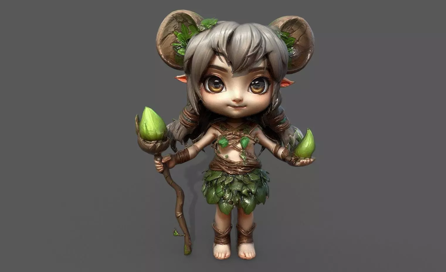 Chibi Adventure Heroes Pack 6 Low-poly 3D model_3