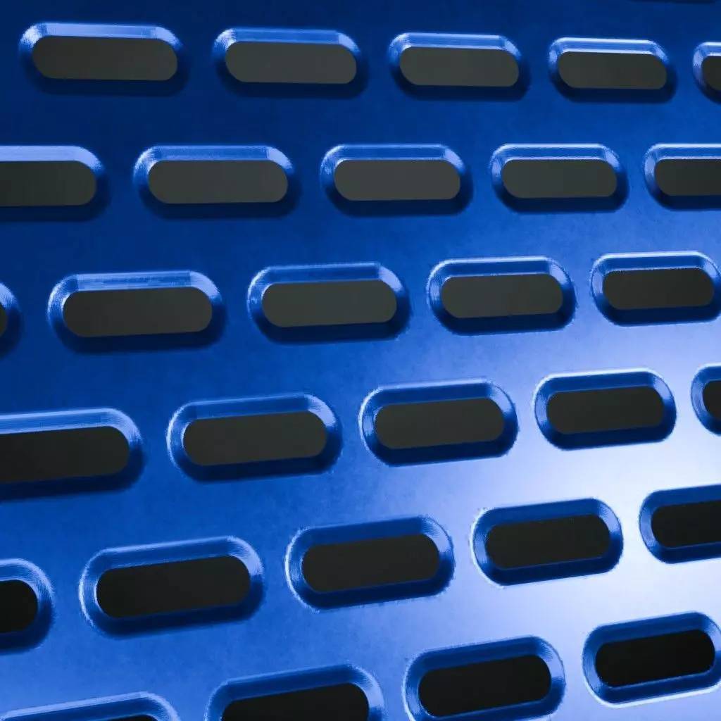 Dark Geometric Star Pattern Metal Plate PBR Seamless Texture_3