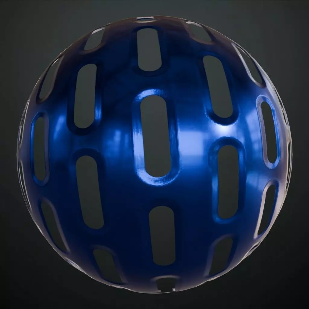 Dark Geometric Star Pattern Metal Plate PBR Seamless Texture_0