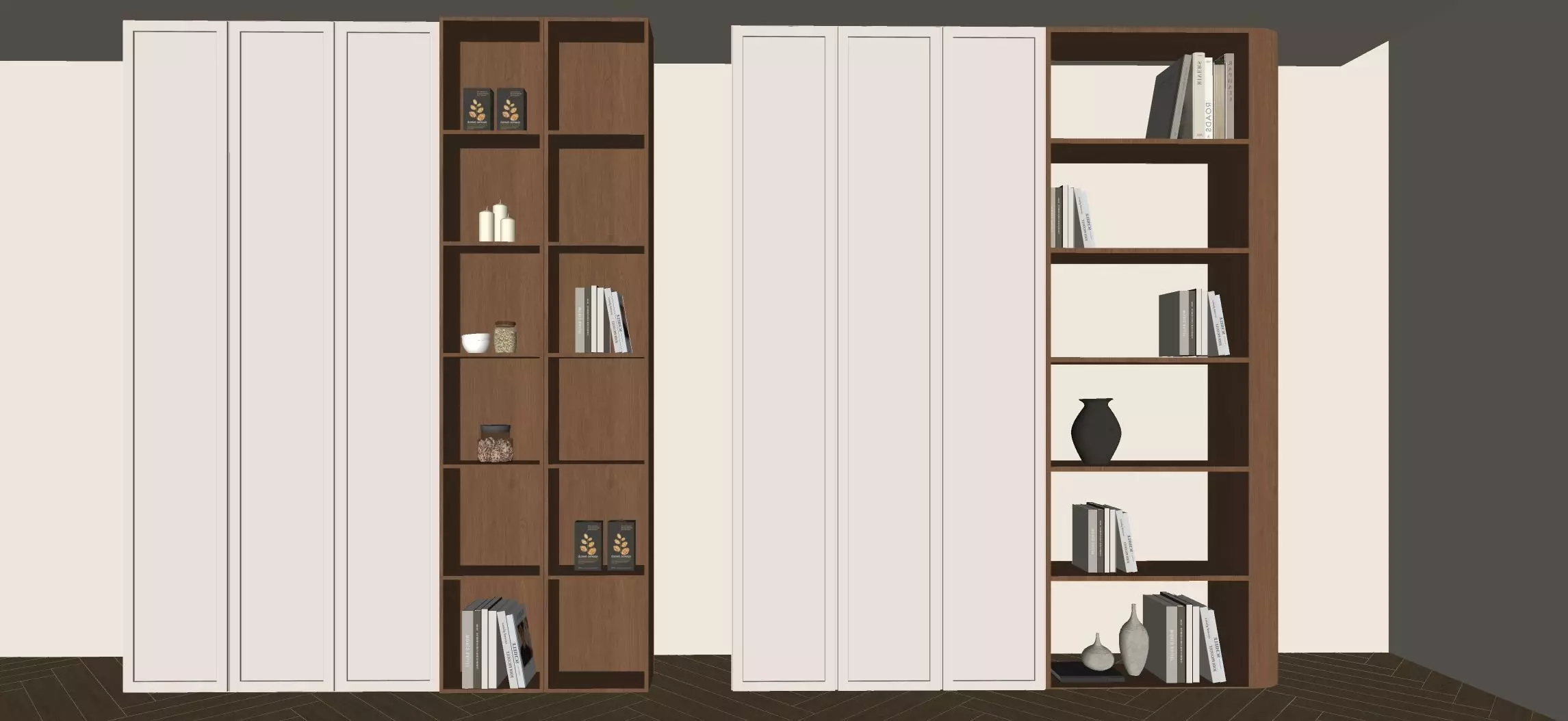 Open   style shelf 3D model_4