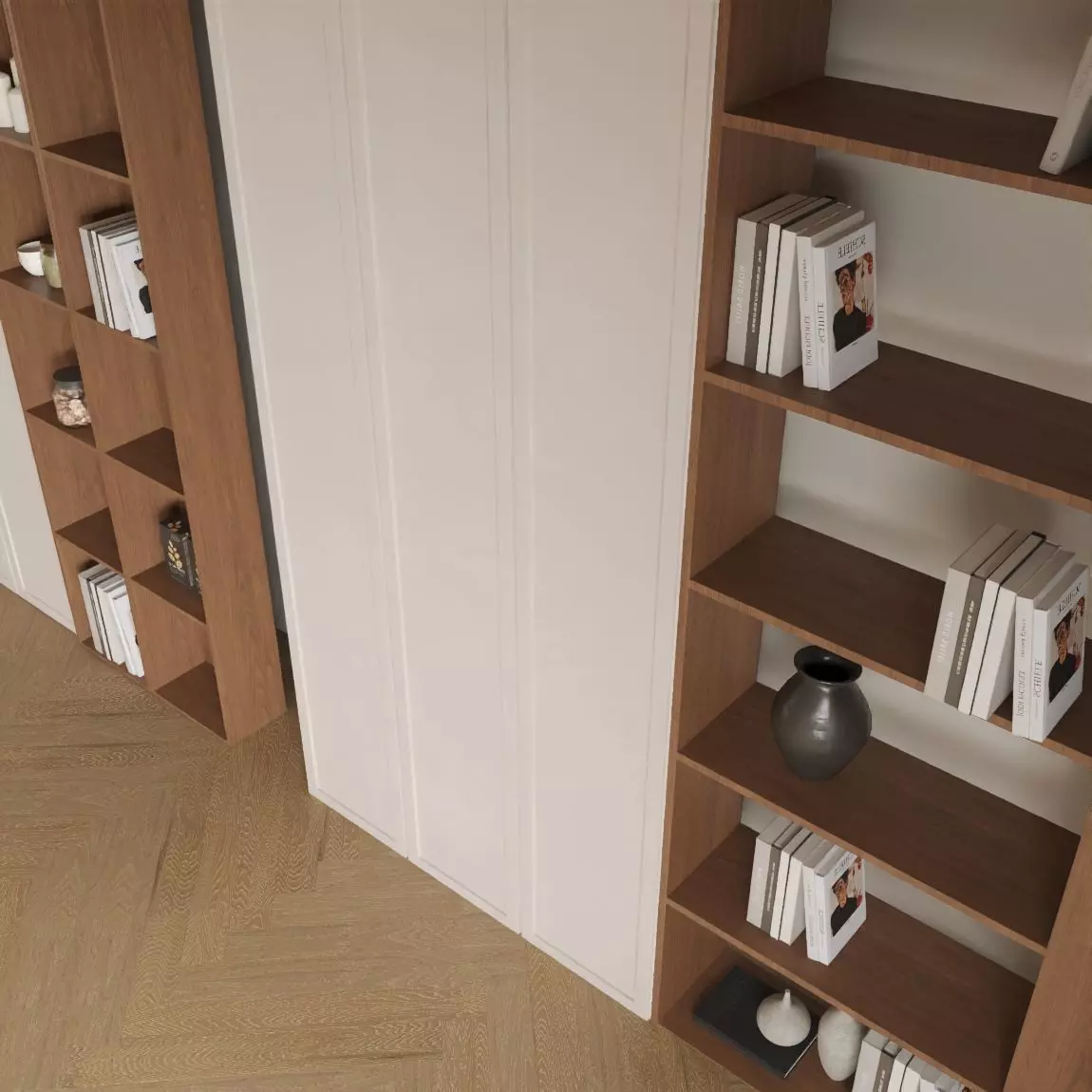 Open   style shelf 3D model_3