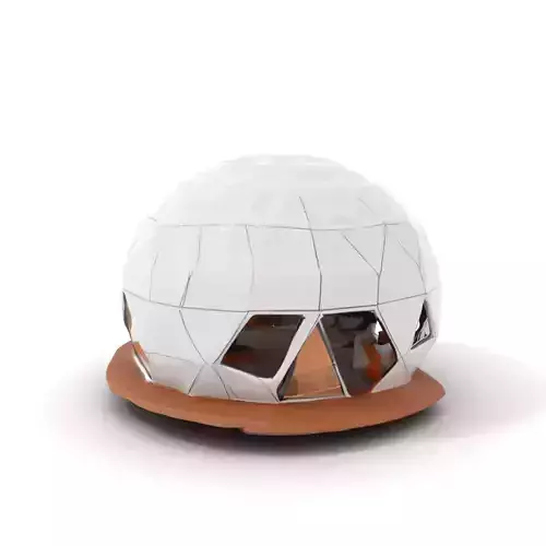 White Geodesic Dome model pack