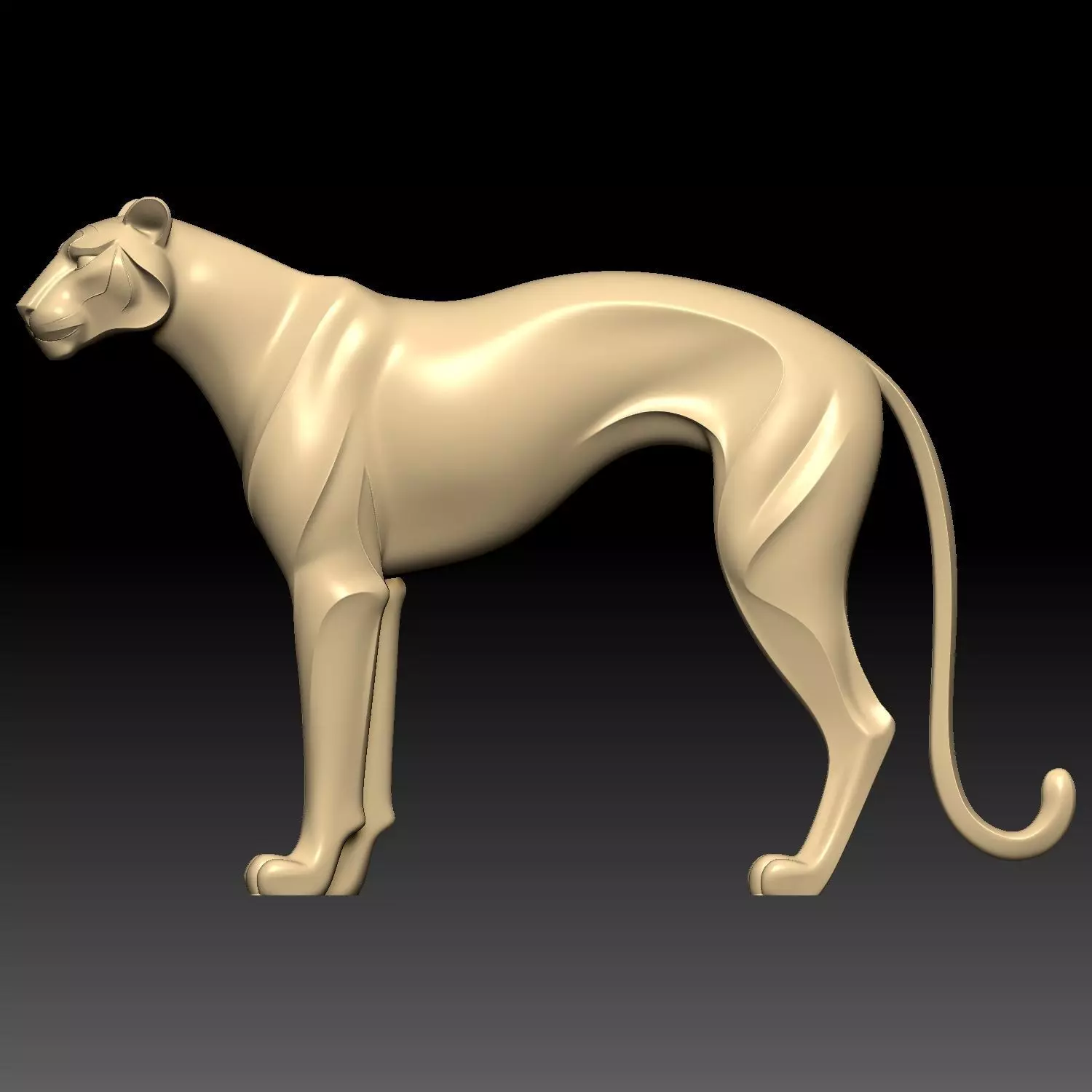 The Tiger Sculpture 3D model_0