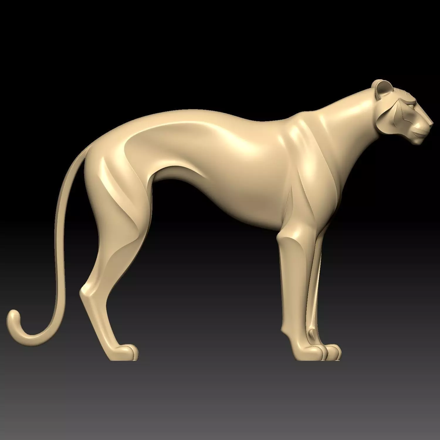 The Tiger Sculpture 3D model_1