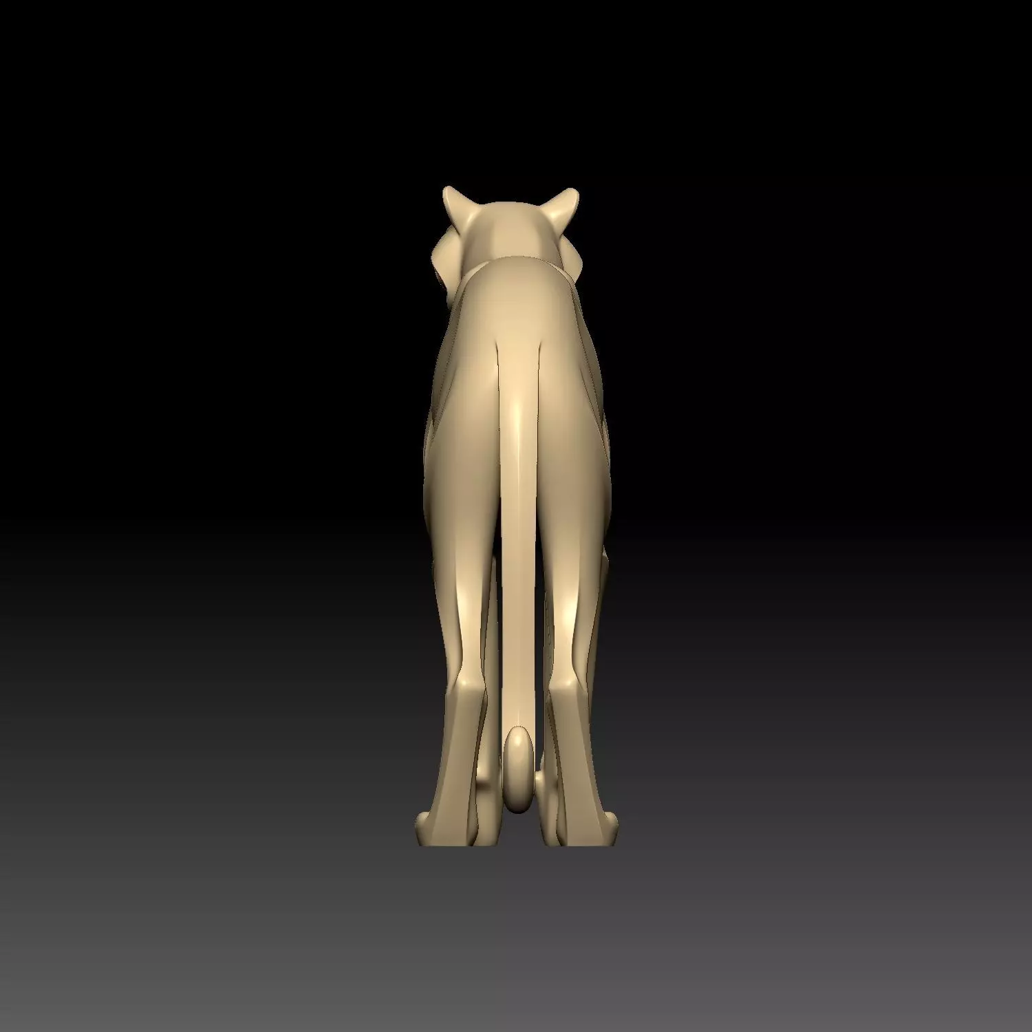 The Tiger Sculpture 3D model_4
