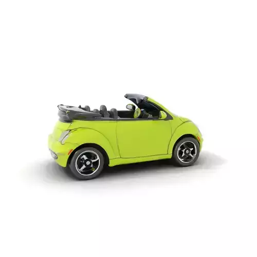 Lime Green Convertible model pack Low-poly 3D model