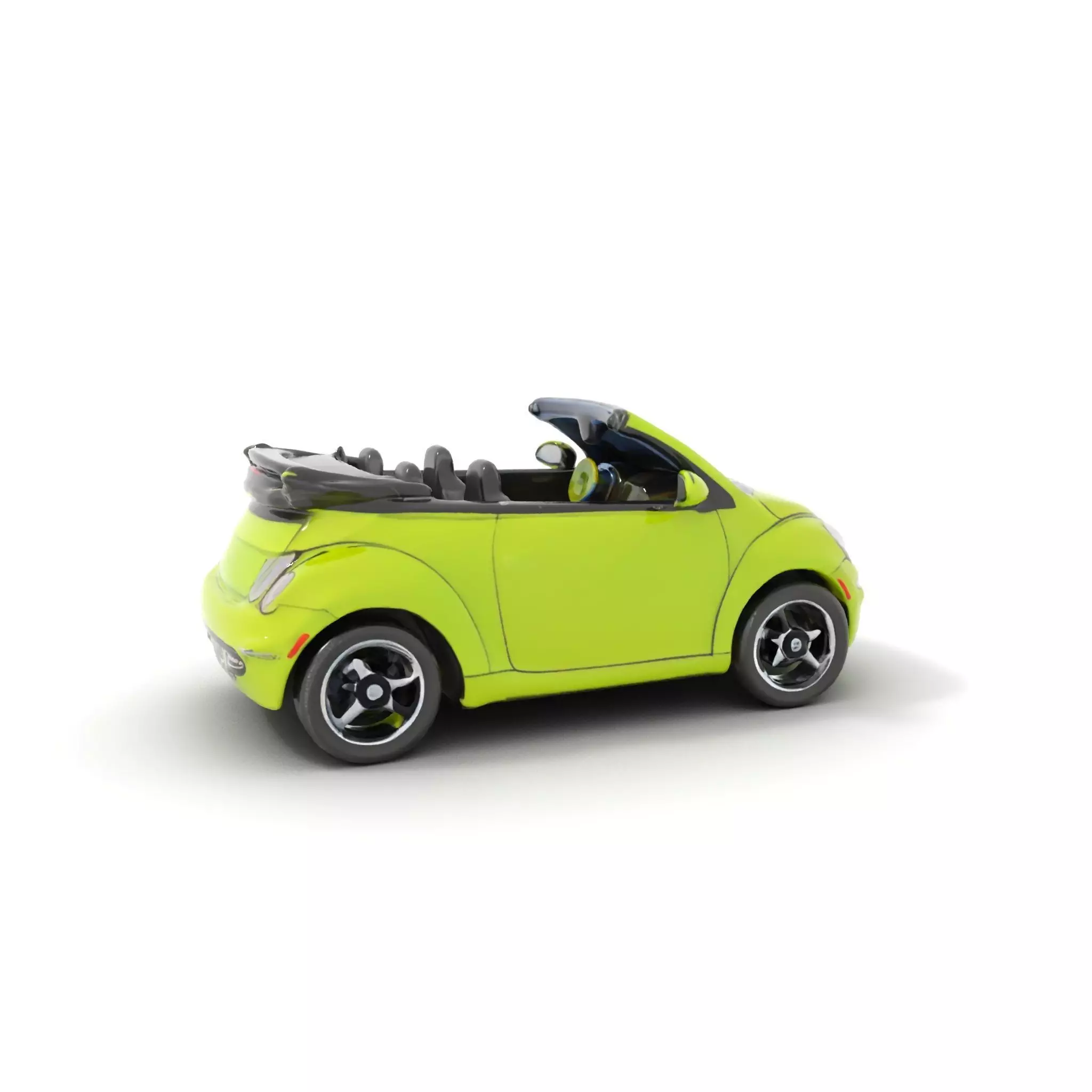 Lime Green Convertible model pack Low-poly 3D model_0