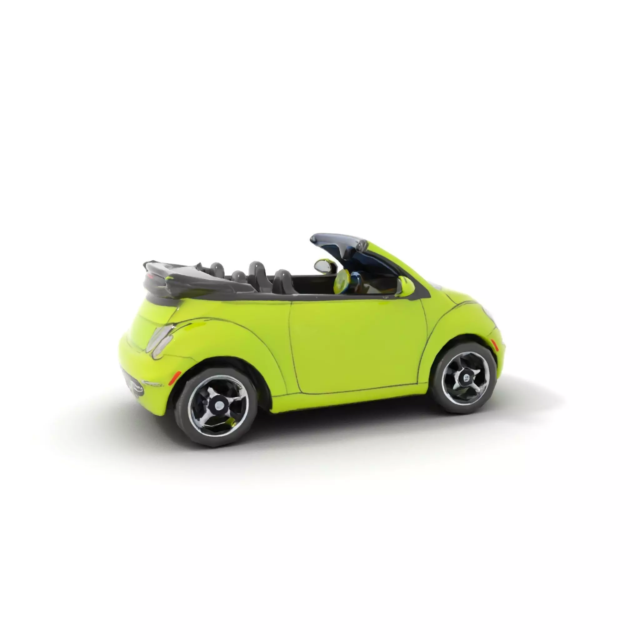 Lime Green Convertible model pack Low-poly 3D model_13