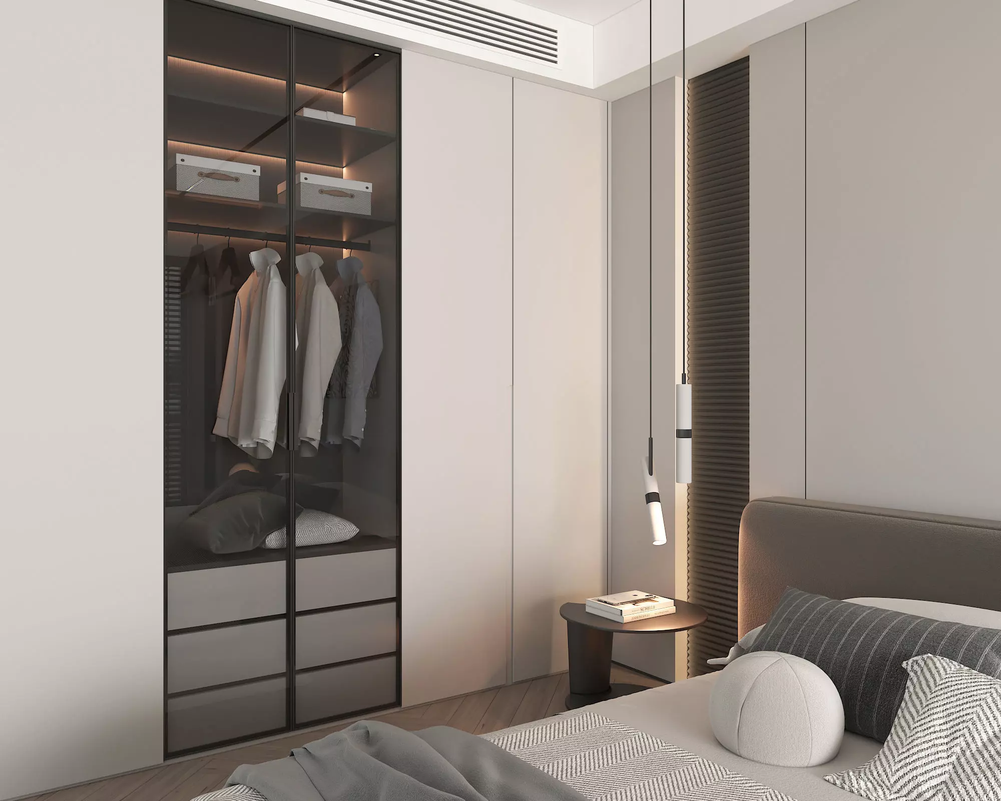 Modern Bedroom Scene 47 3D model_6