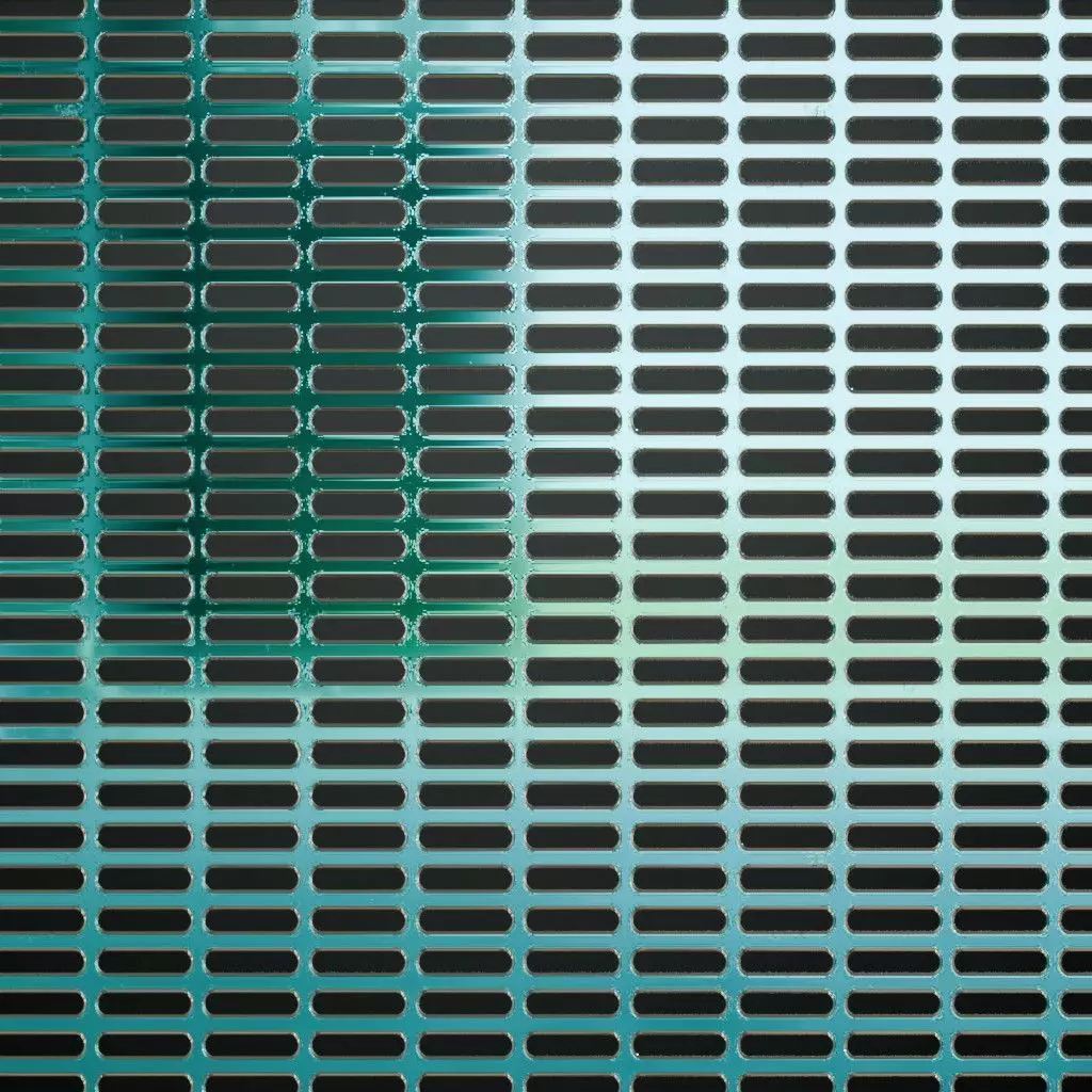 Blueish Transparent Metal Grill Material PBR Seamless Texture_2