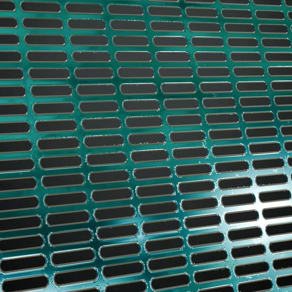 Blueish Transparent Metal Grill Material PBR Seamless Texture_3