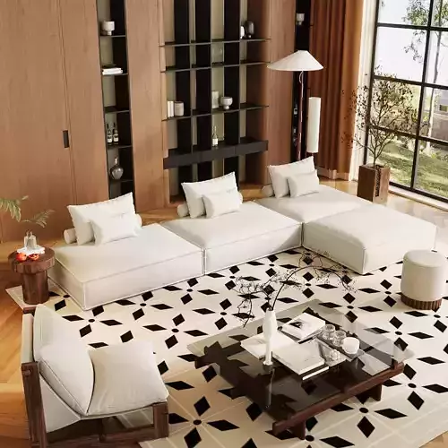 Retro style living room