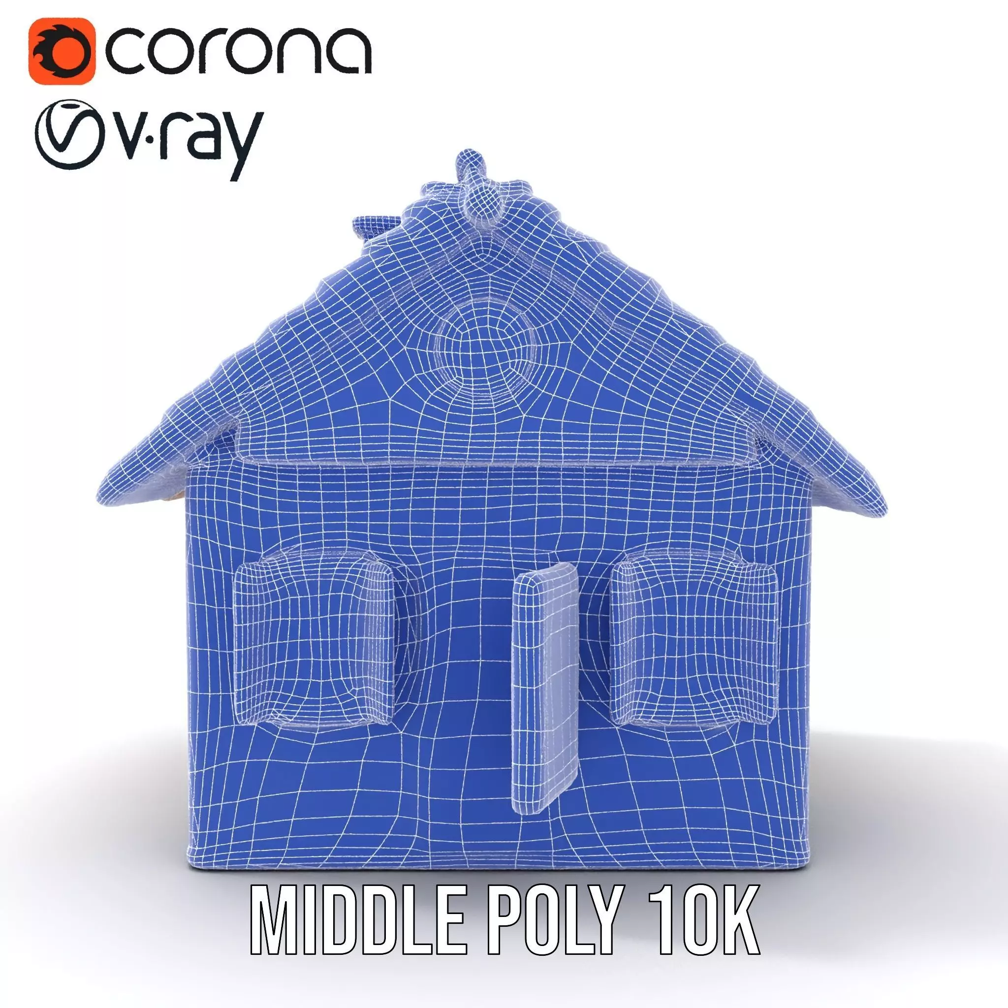 Rustic Cottage House model pack Low-poly 3D model_11