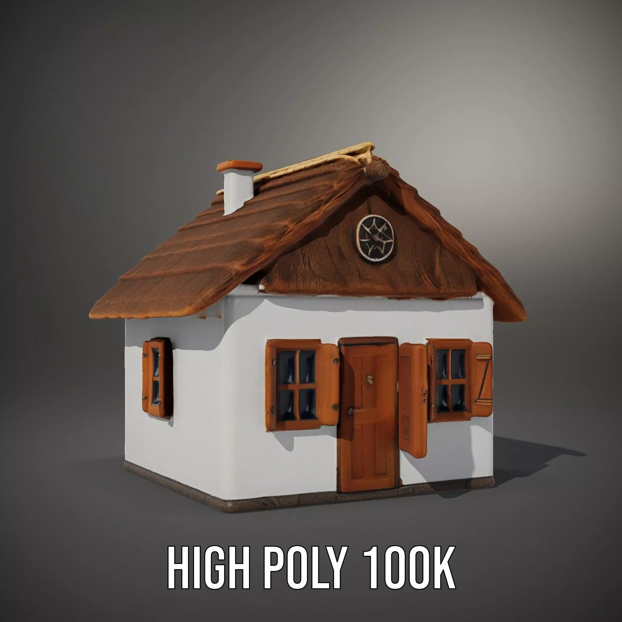 Rustic Cottage House model pack Low-poly 3D model_10