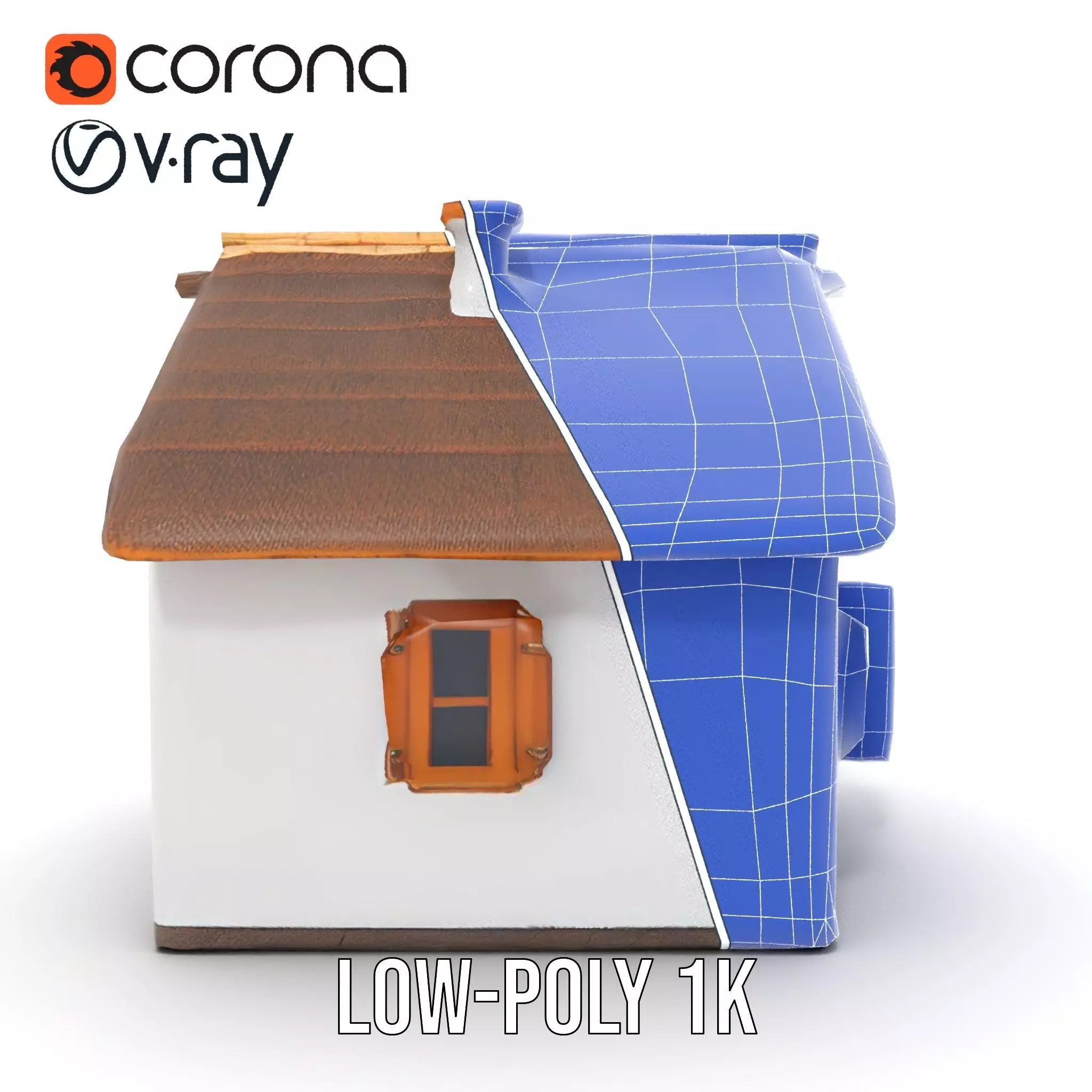 Rustic Cottage House model pack Low-poly 3D model_31