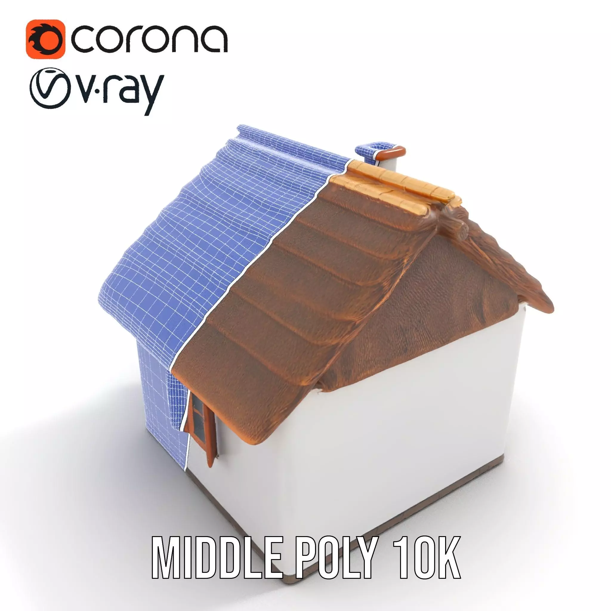 Rustic Cottage House model pack Low-poly 3D model_18