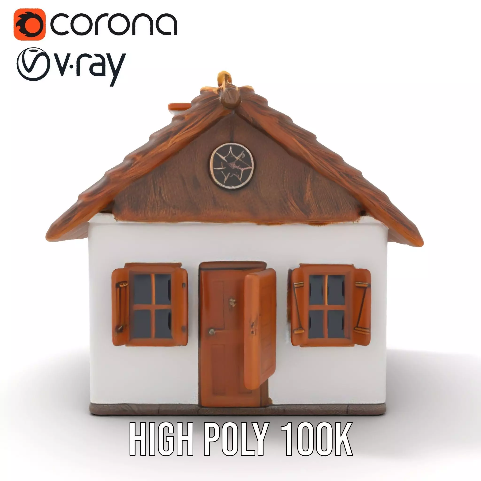 Rustic Cottage House model pack Low-poly 3D model_33