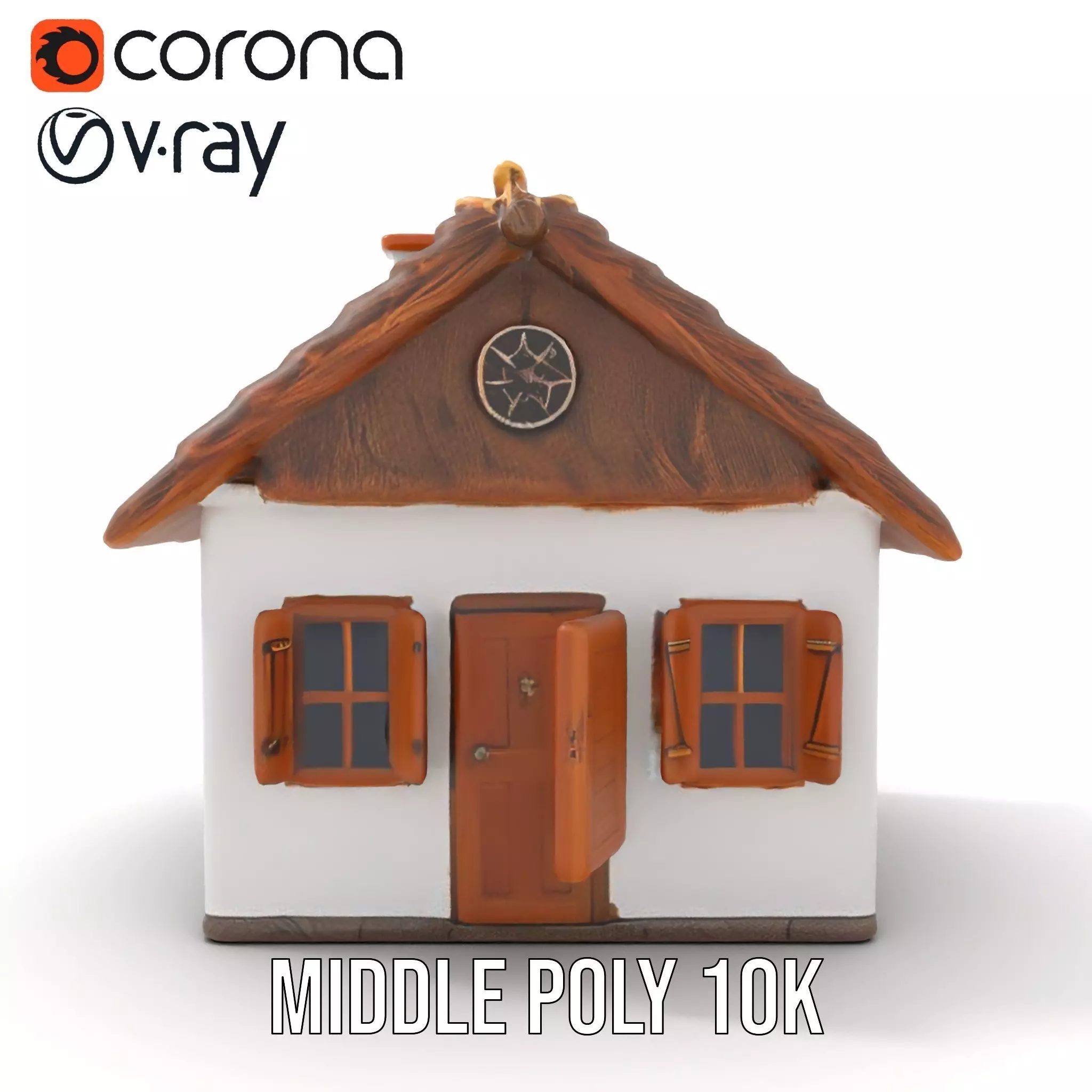 Rustic Cottage House model pack Low-poly 3D model_21
