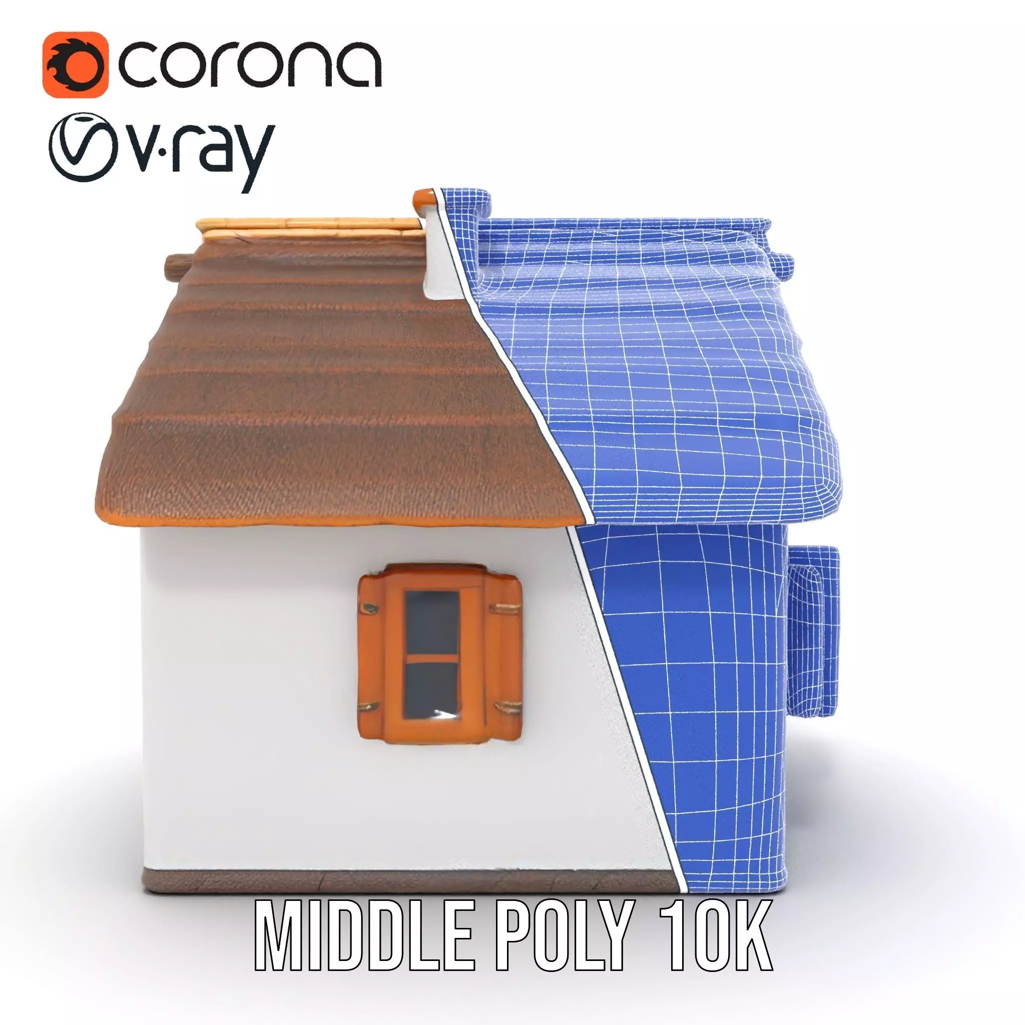 Rustic Cottage House model pack Low-poly 3D model_27