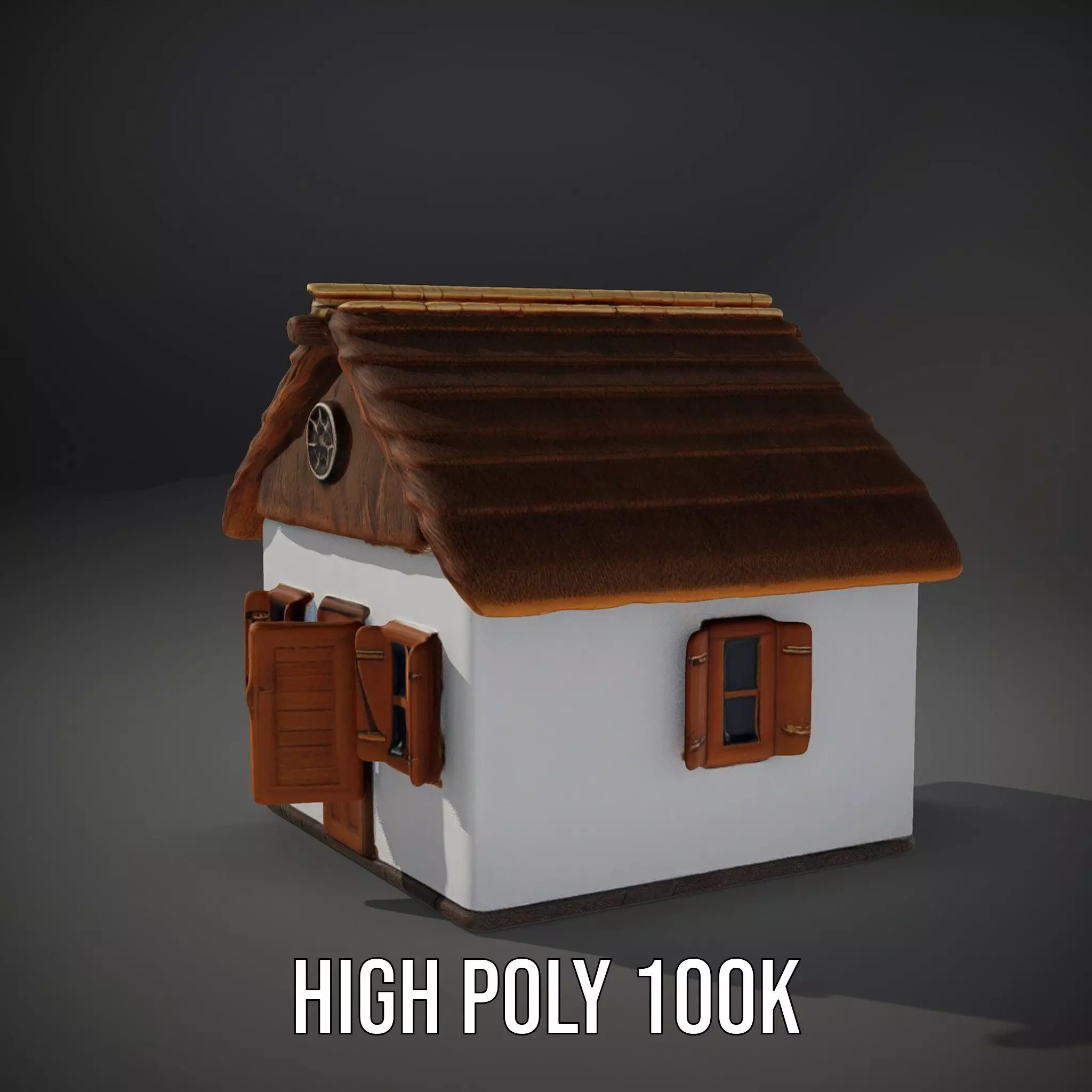 Rustic Cottage House model pack Low-poly 3D model_8