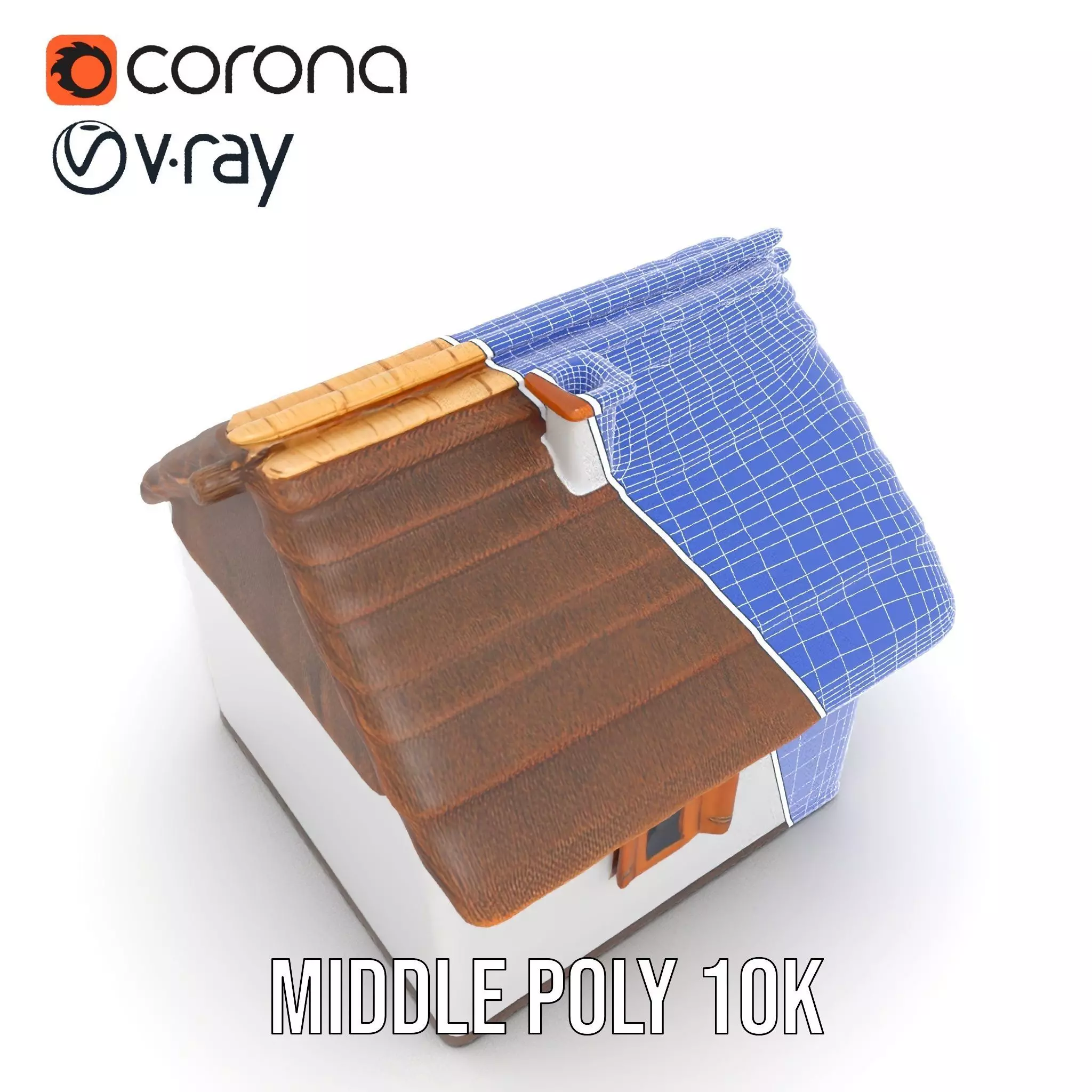 Rustic Cottage House model pack Low-poly 3D model_30