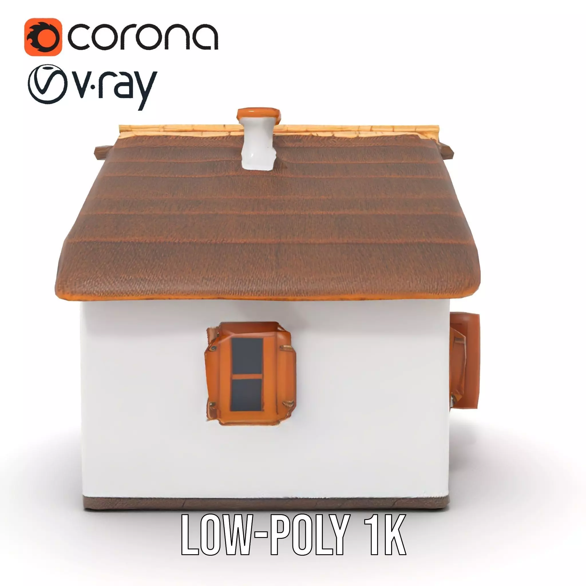 Rustic Cottage House model pack Low-poly 3D model_7
