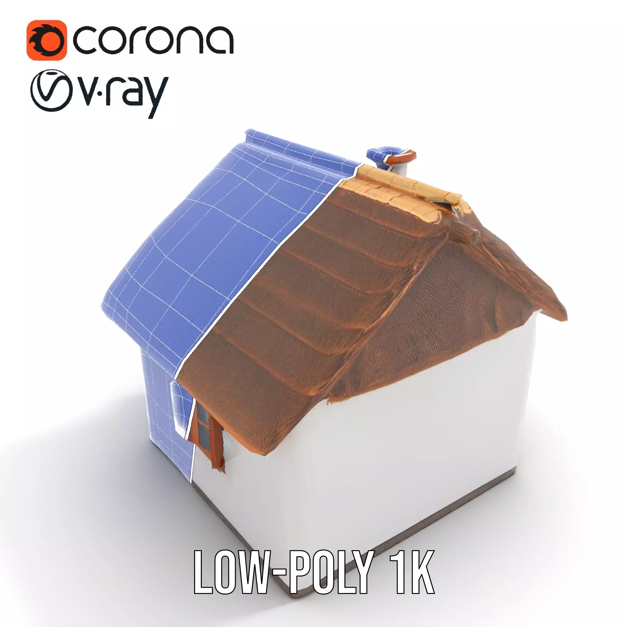 Rustic Cottage House model pack Low-poly 3D model_9