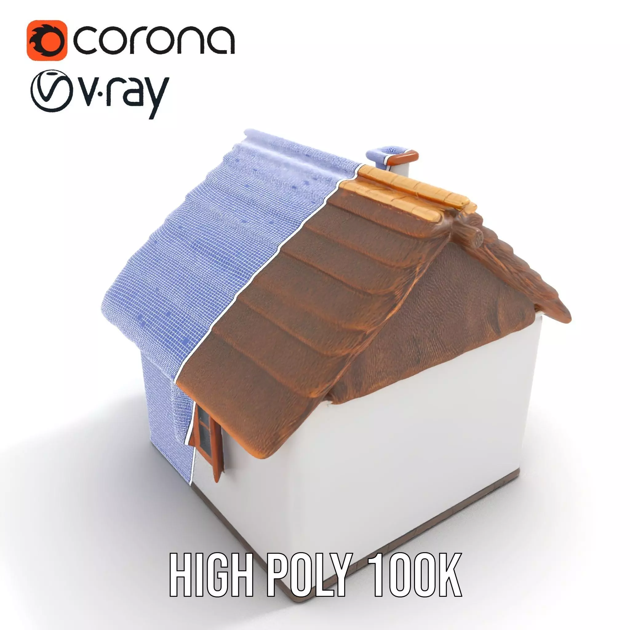 Rustic Cottage House model pack Low-poly 3D model_32