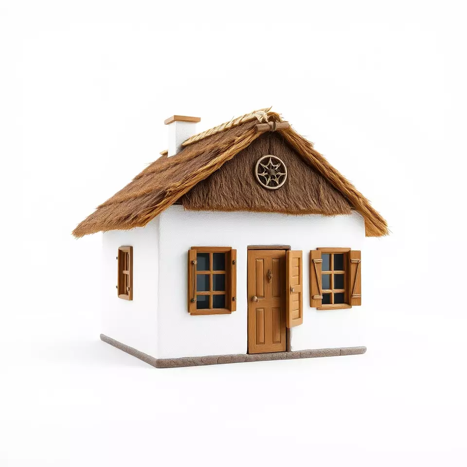 Rustic Cottage House model pack Low-poly 3D model_2