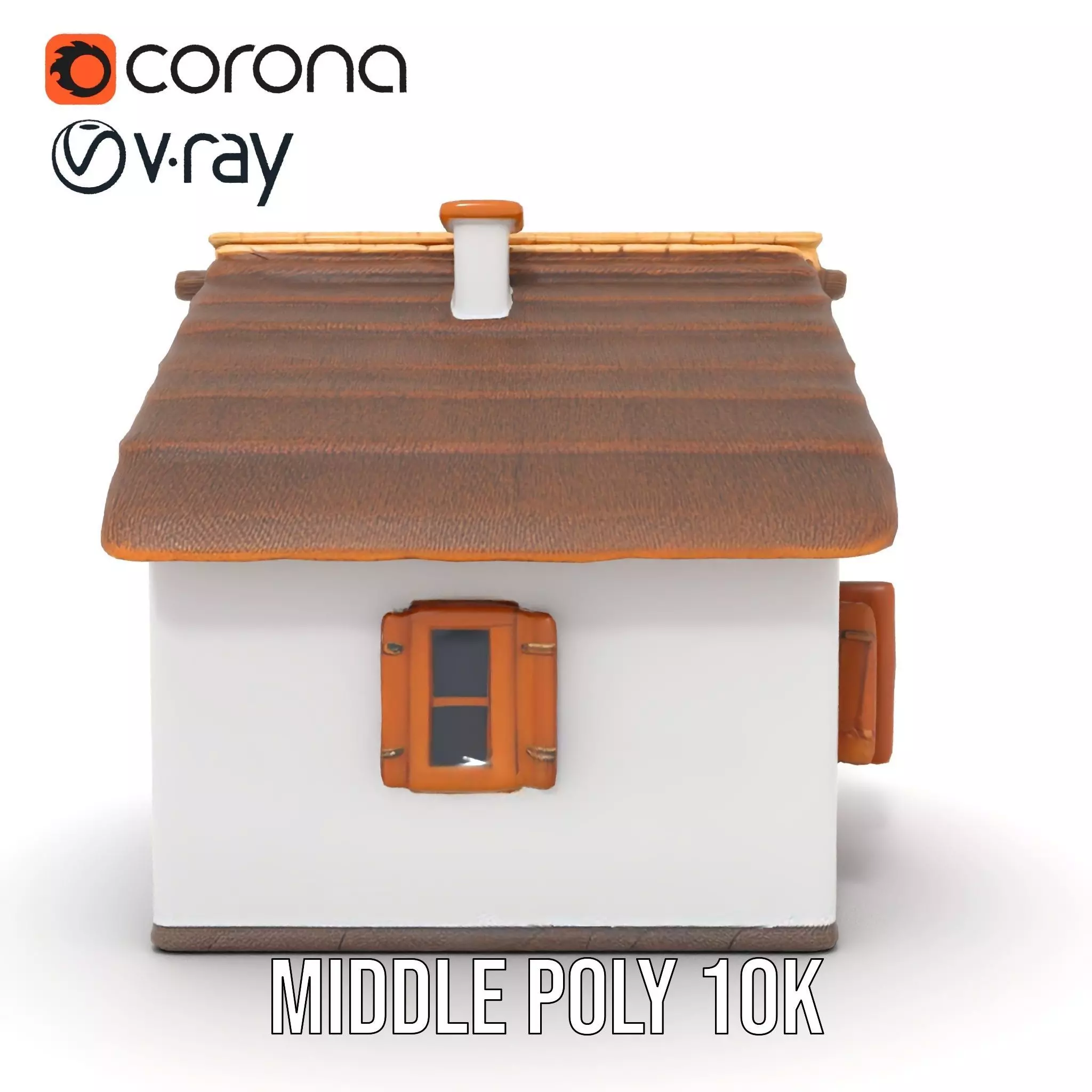 Rustic Cottage House model pack Low-poly 3D model_24
