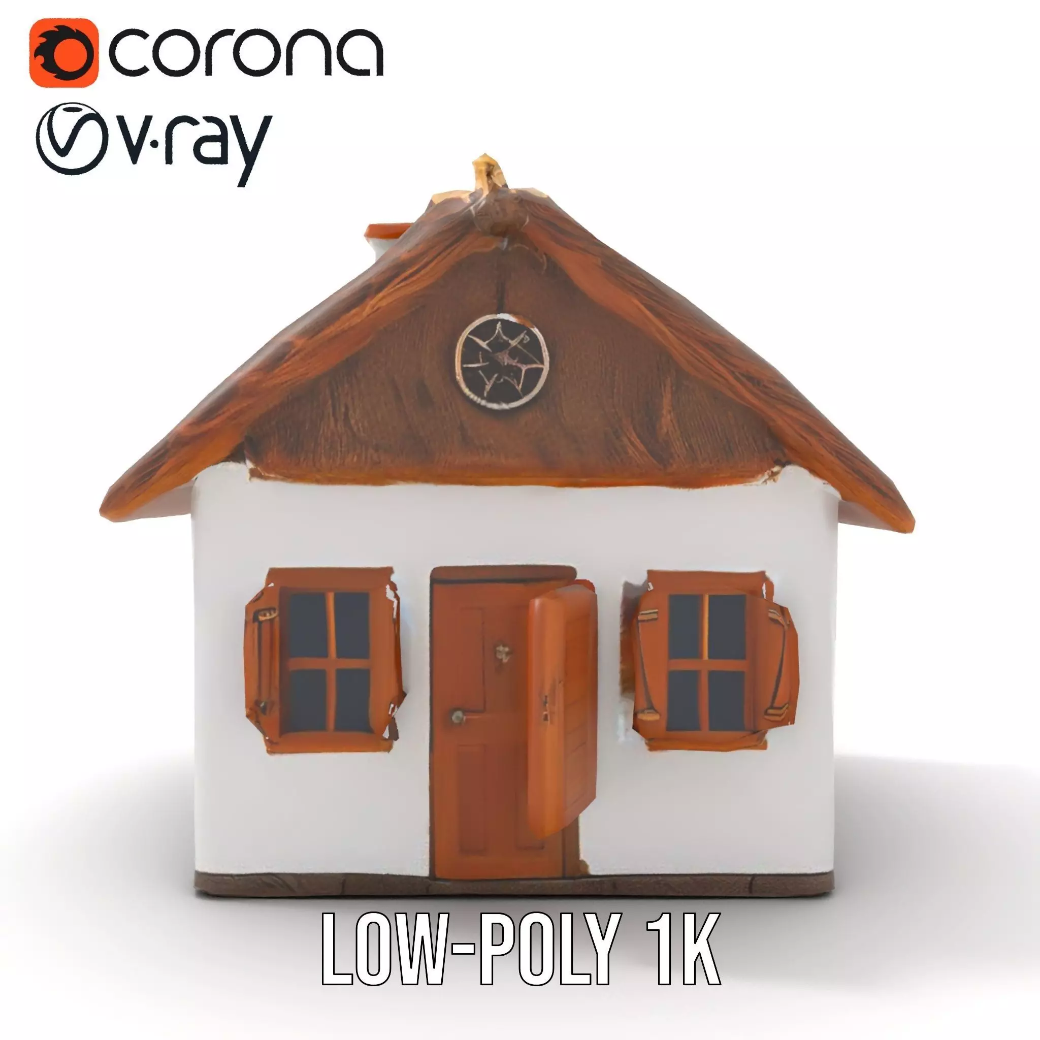 Rustic Cottage House model pack Low-poly 3D model_12