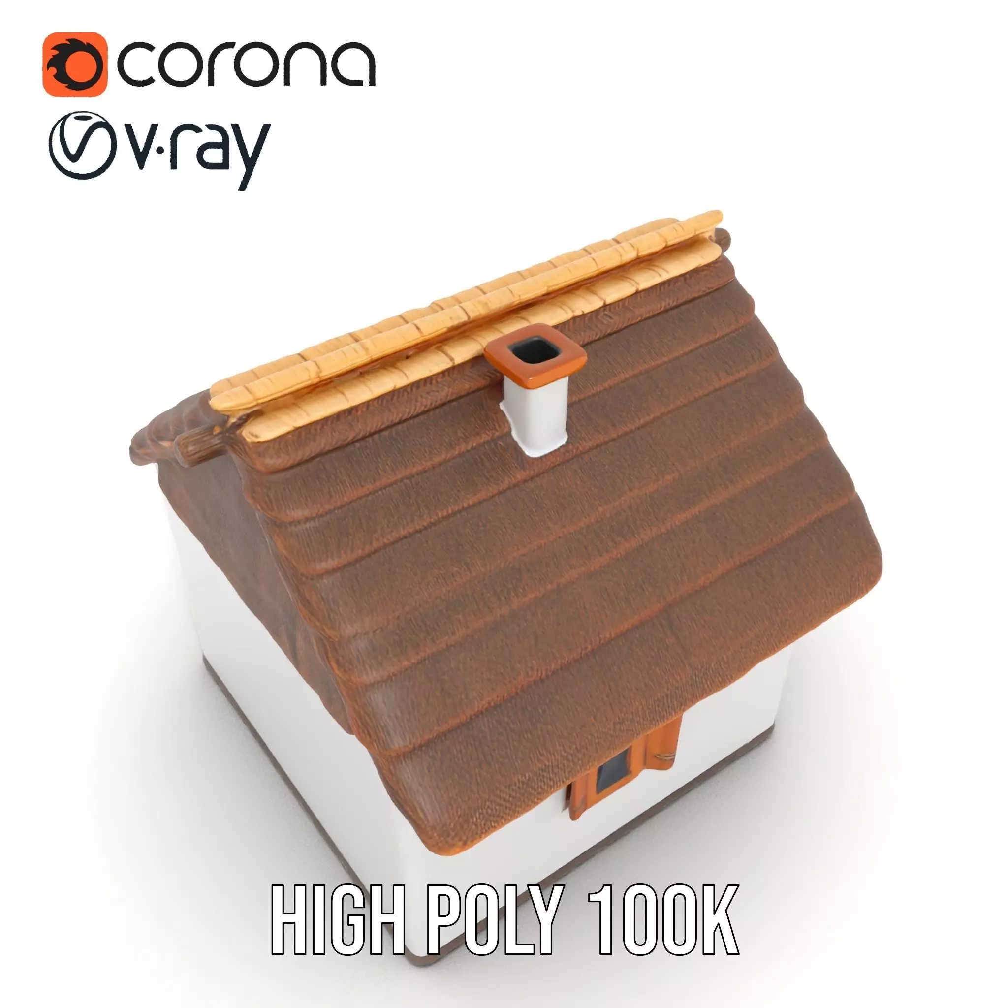 Rustic Cottage House model pack Low-poly 3D model_20