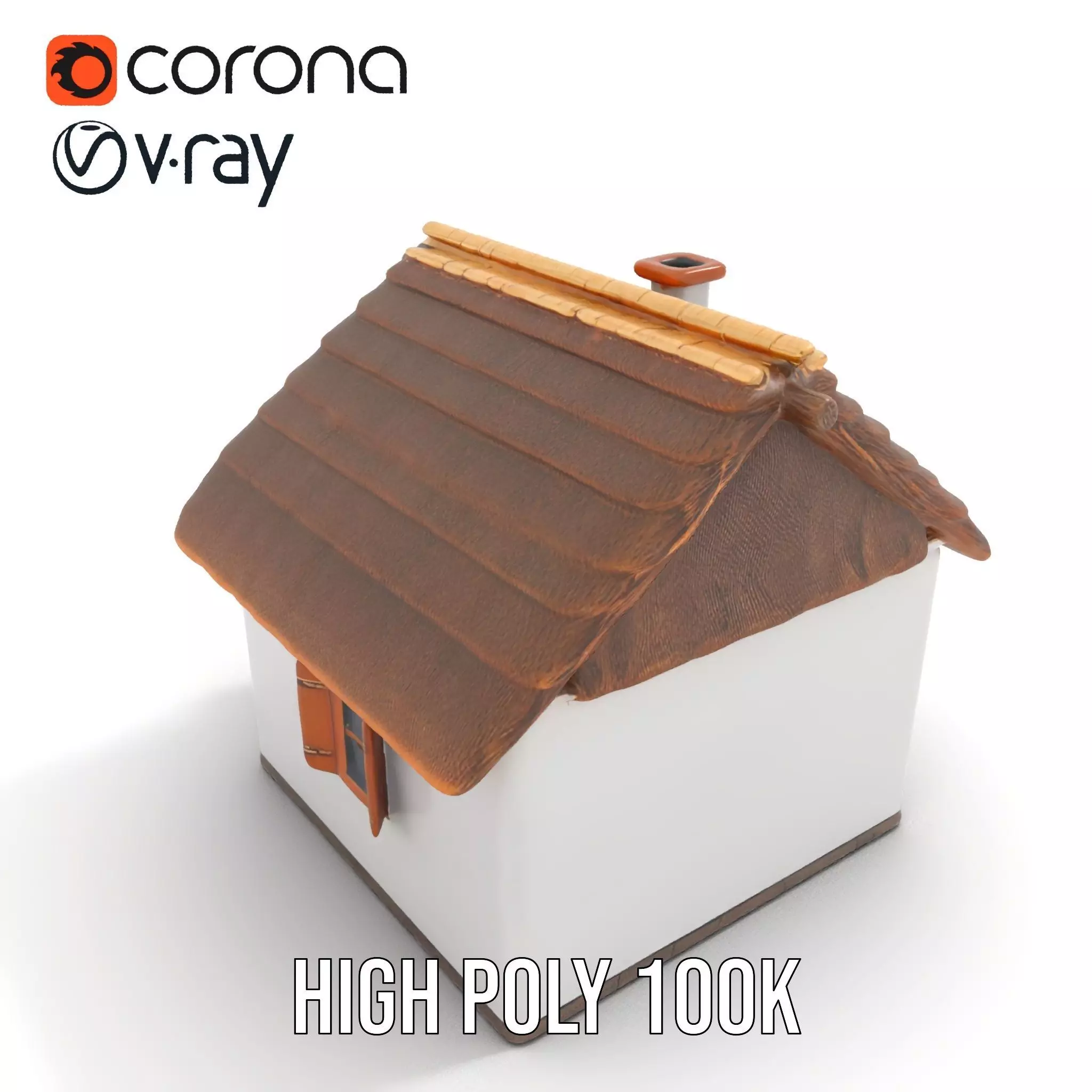 Rustic Cottage House model pack Low-poly 3D model_17