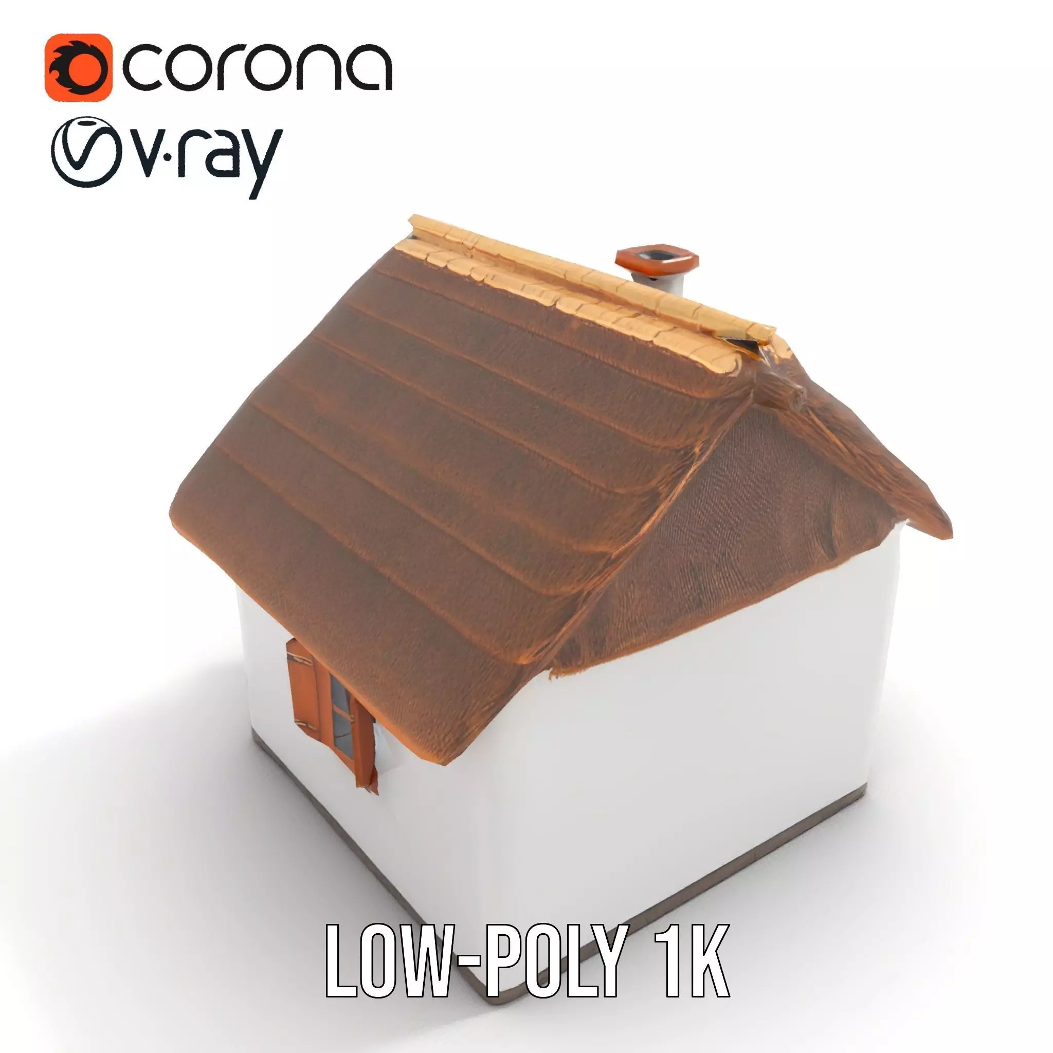 Rustic Cottage House model pack Low-poly 3D model_16