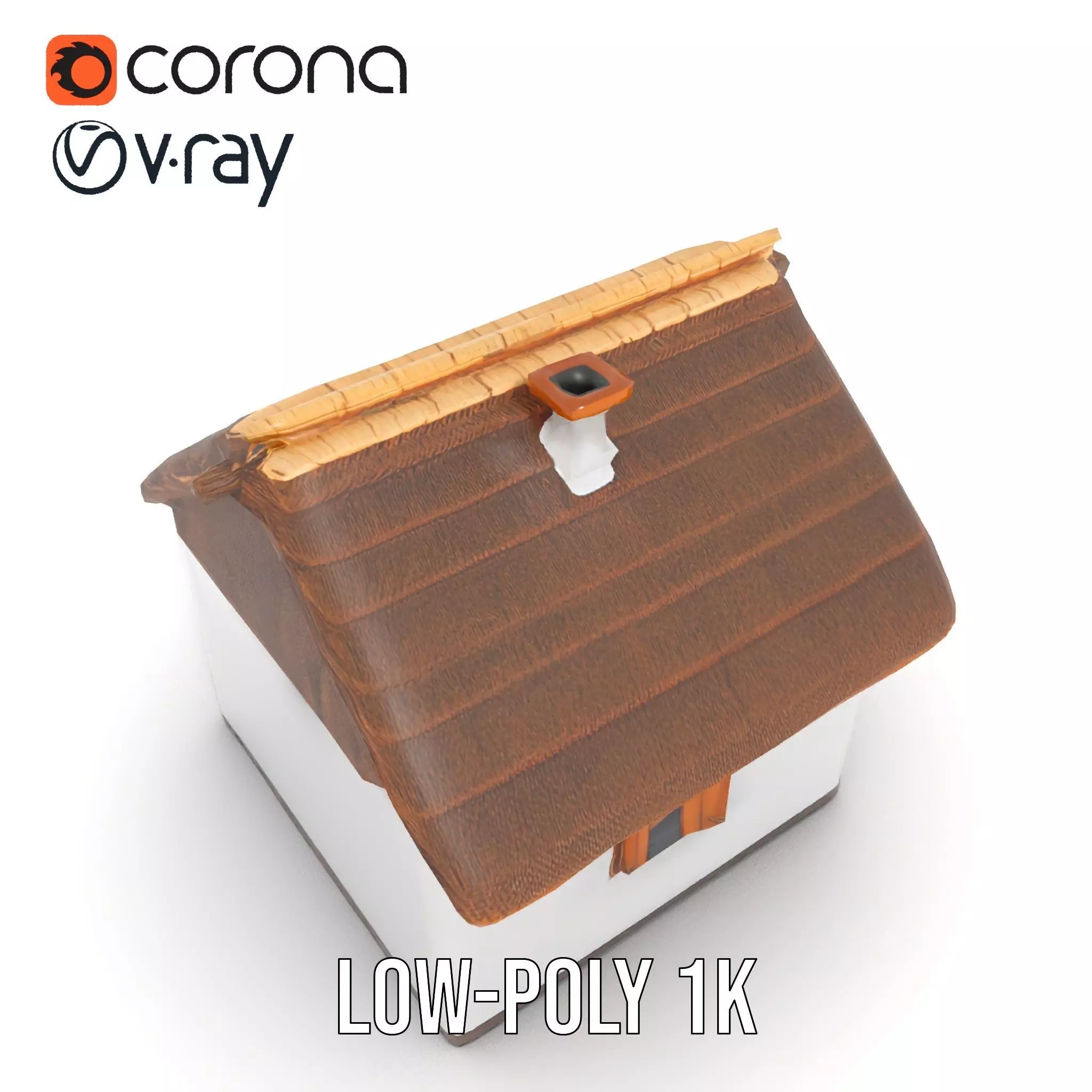 Rustic Cottage House model pack Low-poly 3D model_19