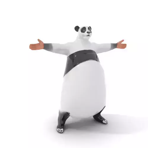 Gentle Panda Character model pack Low-poly 3D model