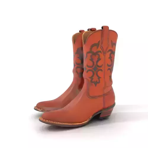 Vintage Western Boots model pack
